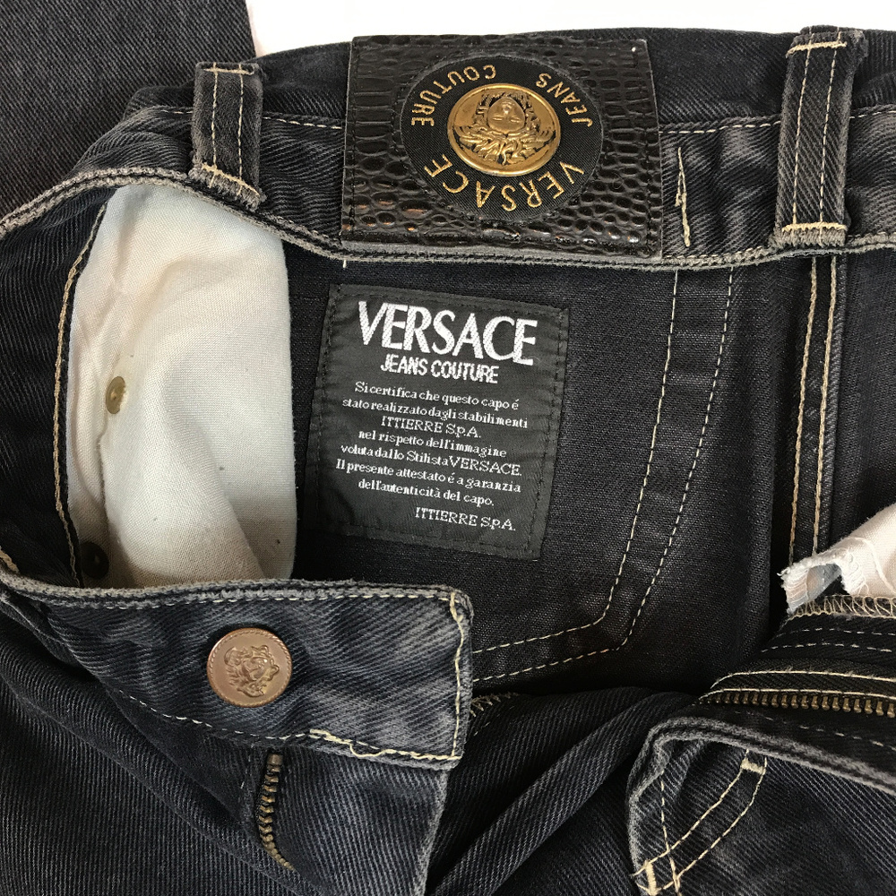 Versace High Waist Denim Medusa Head jeans - Picture 6 of 9